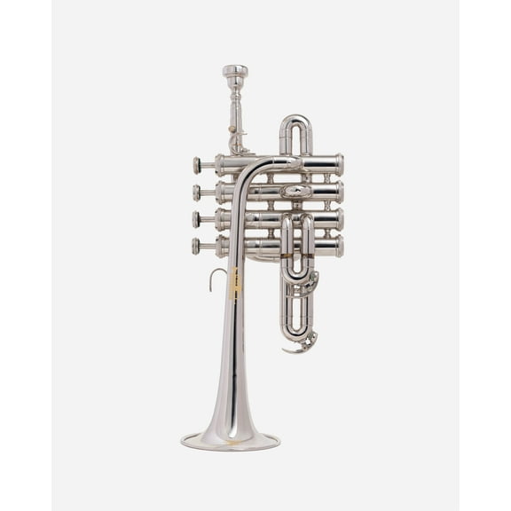 Piccolo Trumpet – 4-Valve Brass Instrument with Case, Mouthpiece & Gloves – Bb/A Piccolo Trumpet for Orchestra, Band, Jazz & Solo Performances