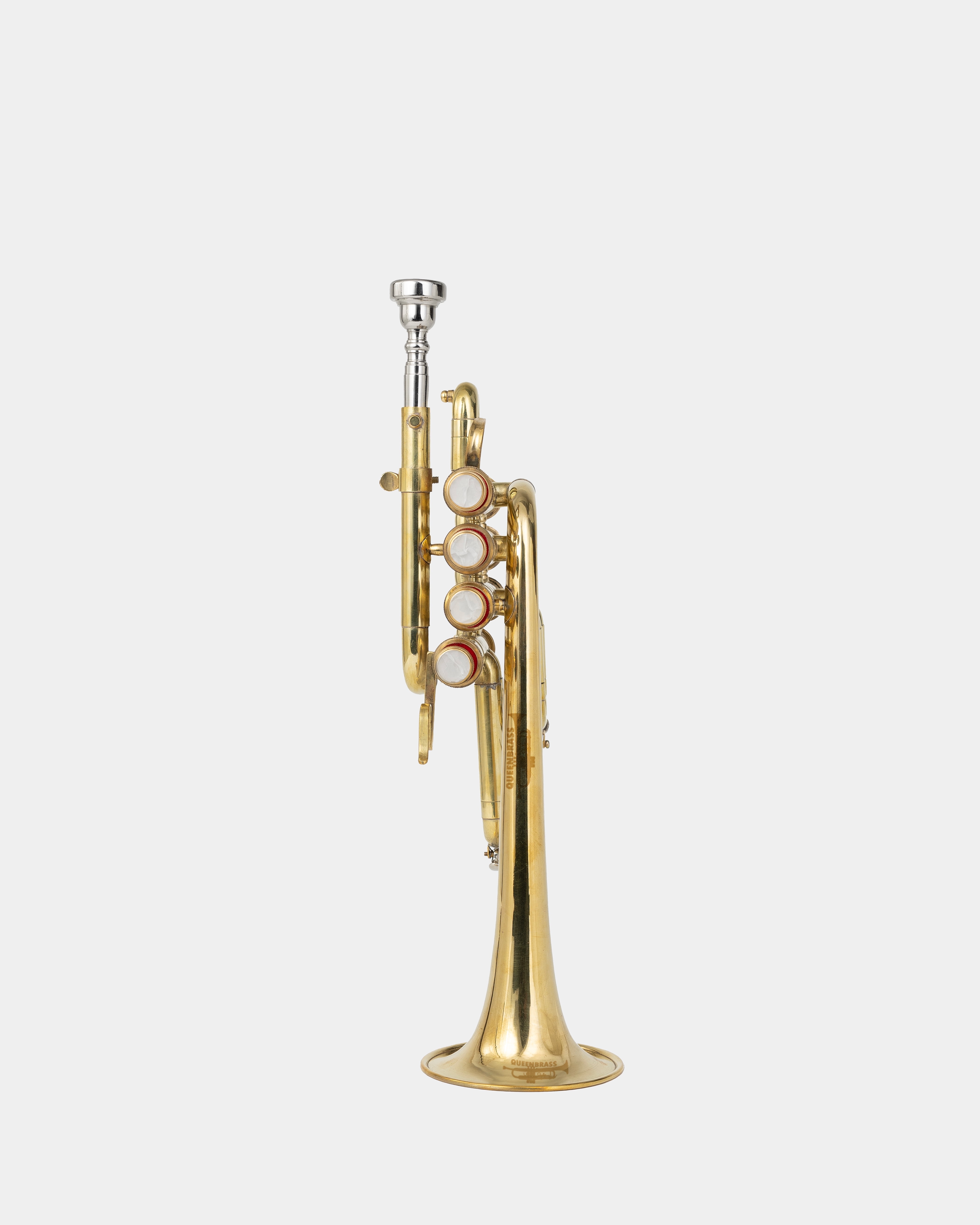 Piccolo trumpet Gold brass finish with hard case bag and mouthpiece