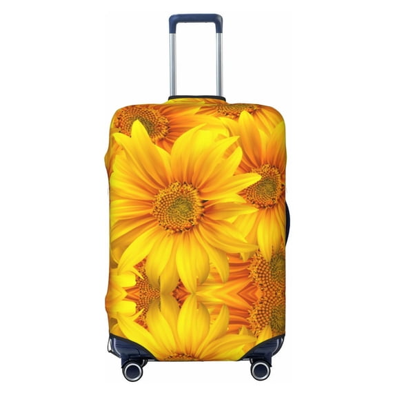Picia 3D Sunflowers Luggage Protector Cover Thicken Suitcase Protector Cover Fit 18-32 Inch Luggage-X-Large
