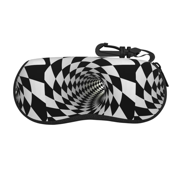 Picia 3D Vortex Illusion Print Sunglasses Case, Eyeglasses Case Protector Large Glasses Case, Key Lock Case Protective Glasses Holder Eyeglasses Cases