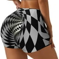 thumbnail image 1 of Picia 3D Vortex Illusion Printed Workout Shorts for Women Seamless Scrunch Butt Lifting High Waisted Yoga Gym Booty Running Moisture-wicking Short Pants-Small, 1 of 9