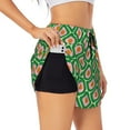 thumbnail image 1 of Picia 60s and 70s Style Pattern Women's 2 in 1 Athletic Running Shorts High Waisted Workout Casual Gym Sweat Shorts with Comfy Liner Zipper Pockets-, 1 of 9