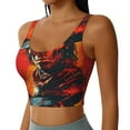 thumbnail image 1 of Picia 60s Western Skull Cowboy Sports Bra for Women,Padded Strappy Sports Bras Medium Support Yoga Bra with Removable Cups,Running Yoga Bra-Small, 1 of 9