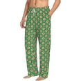 thumbnail image 1 of Picia 60s and 70s Style Mens Soft Woven Cotton Elastic Waistband Sleep Pajama Pant Lounge Sleep Pant With Pockets And Drawstring-XX-Large, 1 of 9