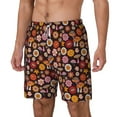 thumbnail image 1 of Picia 70s Groovy Hippie Retro pattern Mens Swim Trunks with Compression Liner Stretch Beach Shorts Quick Dry with Zipper Pockets No-Chafing Board Shorts-3X-Large, 1 of 9