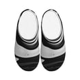 thumbnail image 1 of Picia Abstract Black White Swirls for Women's Lamb-hug Comfy Fleece House Slippers Memory Foam, Slip-on House Shoes Indoor Outdoor-35/36, 1 of 7