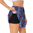 thumbnail image 1 of Picia Abstract Colorful Butterflies Pattern Women's 2 in 1 Athletic Running Shorts High Waisted Workout Casual Gym Sweat Shorts with Comfy Liner Zipper Pockets-X-Large, 1 of 9
