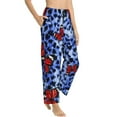 thumbnail image 1 of Picia Abstract Colorful Butterflies Womens Soft Woven Cotton Elastic Waistband Sleep Pajama Pant Lounge Sleep Pant With Pockets And Drawstring-X-Large, 1 of 9