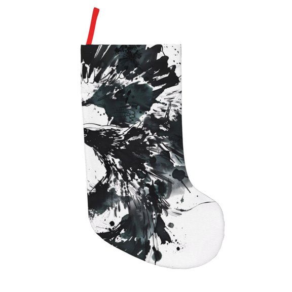 Picia Abstract Eagle Ink for 18in Christmas Stockings, Xmas Stocking for Kids, Holiday and Family Stocking for Fireplace or Party Decoration
