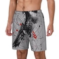 thumbnail image 1 of Picia Abstract Geometric Hummingbird pattern Mens Swim Trunks with Compression Liner Stretch Beach Shorts Quick Dry with Zipper Pockets No-Chafing Board Shorts-Medium, 1 of 9
