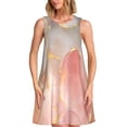 thumbnail image 1 of Picia Abstract Marble Texture Print Women’s Sleeveless Midi Swing Dress – A-Line Pleated Tank Sundress, Comfortable and Flowy T-Shirt Dress, 1 of 7