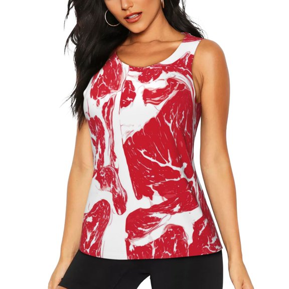 Picia Abstract meat Pattern Women's Workout Tank Top,Breathable Activewear,Slim Fit Athletic Top,Versatile Workout Moisture-wicking top-Medium
