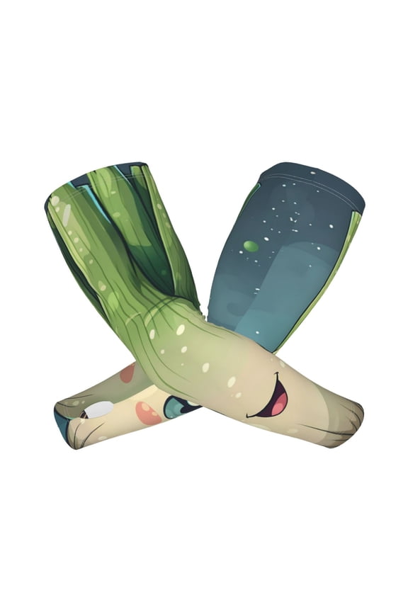 Adorable Kawaii Fennel Character Arm Sleeves for Men and Women - Tattoo Cover Up UPF 50+ Cooling Sports Sleeve for Basketball Golf Football-One Size