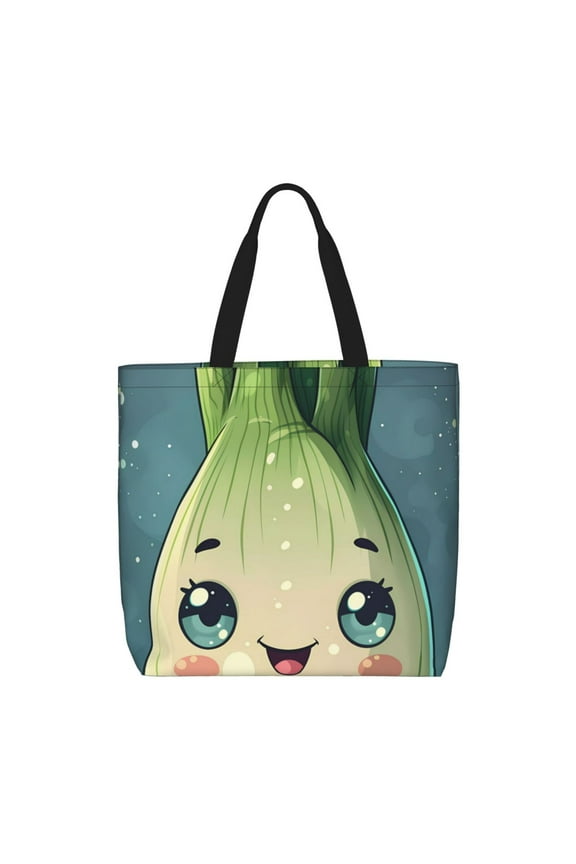 Adorable Kawaii Fennel Character for Tote Bag for Women with Zipper, Gym Tote with Compartments, Laptop Work Tote Nurse Dance Yoga Bag for Sport, Travel