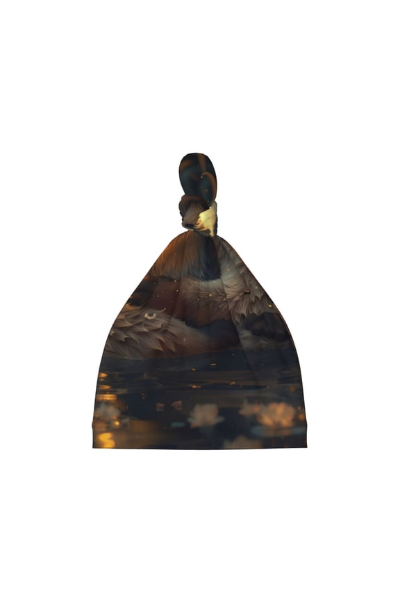 Adorable Otter Pair Hug Printed Preemie Hats for Baby Girls Cotton Premature Knot Hats Newborn Hospital Cap Warm Knot Beanie Nicu for Preemie Girls and Boys