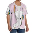thumbnail image 1 of Picia Aerial Yoga for Unicorn Men's Linen Shirts Short Sleeve Cuban Beach Shirts Casual Shirts Button Down Shirt for Men Beach Summer Wedding Shirt-XX-Large, 1 of 7