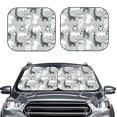 thumbnail image 1 of Picia African Animals 2 Piece Car Windshield Sun Shade Foldable | Foldable Sun Shield for Front Window Blocks UV Rays and Keeps Your Vehicle Cool-Small, 1 of 7