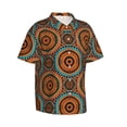 thumbnail image 1 of Picia African Tribal Style Gentle Cotton Regular Fit Short Sleeve Casual Hawaiian Shirt for Men-Small, 1 of 8