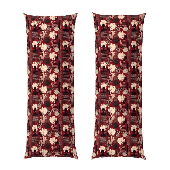 Picia African Women A Body Pillow Cover - Super Soft Microfiber 20x54 Body Pillow Case - Envelope Closure, Wrinkle, Stain Resistant Body Pillow Cover,Elegant Bedding