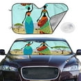 thumbnail image 1 of Picia African Women Curved Windshield Sunshade Accordion Folding Style Auto Shade for Car Truck SUV Van Blocks UV Ray Sun Visor Protector -, 1 of 7