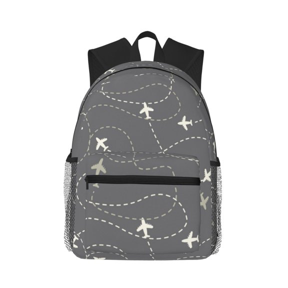 Picia Airplane Routes Around The World Large Capacity Backpack Classic Style Backpack Casual Backpack Water-Resistant School Work Travel Outdoor Backpack