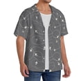 thumbnail image 1 of Picia Airplane Routes Around The World Men's Linen Shirts Short Sleeve Cuban Beach Shirts Casual Shirts Button Down Shirt for Men Beach Summer Wedding Shirt-X-Large, 1 of 7