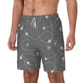 thumbnail image 1 of Picia Airplane Routes Around The World pattern Mens Swim Trunks with Compression Liner Stretch Beach Shorts Quick Dry with Zipper Pockets No-Chafing Board Shorts-3X-Large, 1 of 9