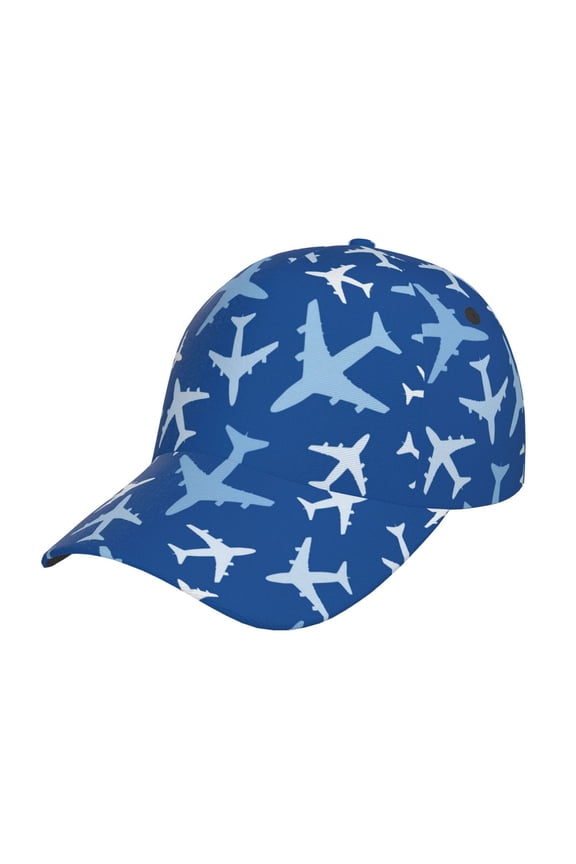 Airplanes in the Sky pattern Trucker Low Profile Hat Men Women Baseball Cap Dad Hat Adjustable Unconstructed Plain Cap