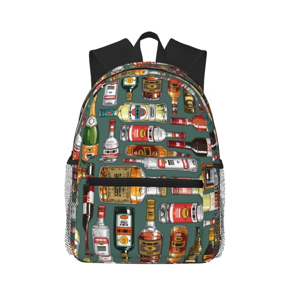 Picia Alcohol Bottles Large Capacity Backpack Classic Style Backpack Casual Backpack Water-Resistant School Work Travel Outdoor Backpack
