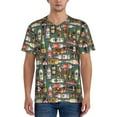 thumbnail image 1 of Picia Alcohol Bottles Pattern Mens Polo Shirts Quick Dry Short Sleeve Golf T Shirt Performance Moisture Wicking Casual Workout Baseball T-shirt-Large, 1 of 7
