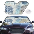 thumbnail image 1 of Picia Algae Corals and Seashells Curved Windshield Sunshade Accordion Folding Style Auto Shade for Car Truck SUV Van Blocks UV Ray Sun Visor Protector -, 1 of 7