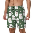 thumbnail image 1 of Picia Alpaca Faces pattern Mens Swim Trunks with Compression Liner Stretch Beach Shorts Quick Dry with Zipper Pockets No-Chafing Board Shorts-Small, 1 of 1