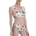 thumbnail image 1 of Picia Alpaca Flower Women's High Waisted Bikini Scoop Neck Swimsuit Two Pieces Bathing Suit-Large, 1 of 8