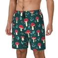 thumbnail image 1 of Picia Amanita Mushroom pattern Mens Swim Trunks with Compression Liner Stretch Beach Shorts Quick Dry with Zipper Pockets No-Chafing Board Shorts-Large, 1 of 9