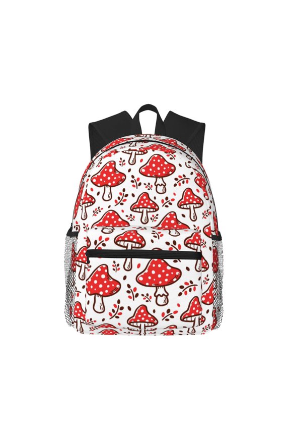 Amanita Red Mushroom Large Capacity Backpack Classic Style Backpack Casual Backpack Water-Resistant School Work Travel Outdoor Backpack