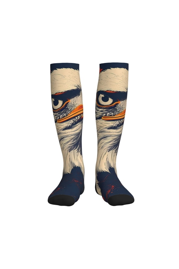 American Bald Eagle A Printed Sports Compression Socks - 15-20mmHg Graduated Compression, High-Performance Soft and Breathable Socks for Men and Women