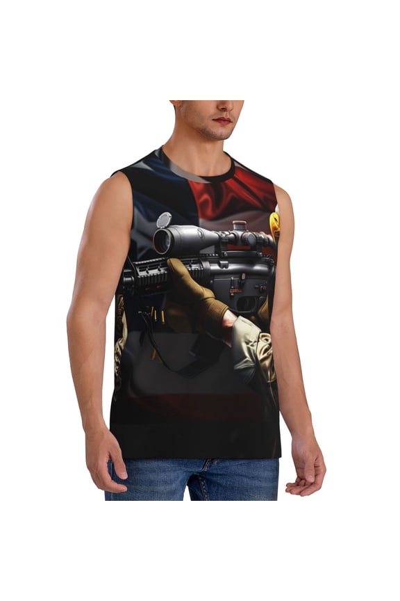 American Bald Eagle Warrior mens Cotton Tank Undershirts , Moisture-wicking Ribbed Tanks, Lightweight Cotton Tank Undershirts-Medium