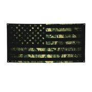 Picia American Flag Camo Pattern Party Banner, Festive Decoration, Holiday Banner, Celebration Decor, Event Banner, Reusable Party Banner-Small