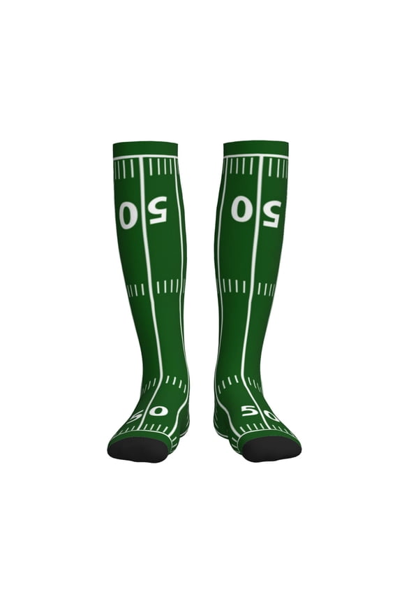 American Football Field1 Printed Sports Compression Socks - 15-20mmHg Graduated Compression, High-Performance Soft and Breathable Socks for Men and Women
