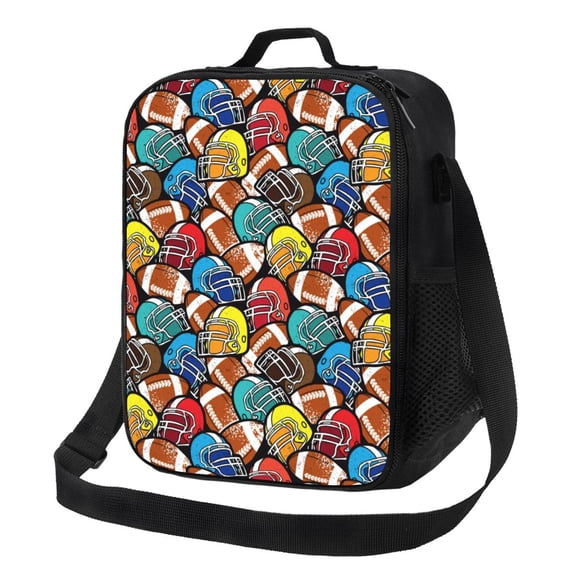 Picia American Football Lunch box Lunch bag for men women Large capacity Lunchbox Reusable Lunch bags Insulated Lunch bag Lunch box cooler