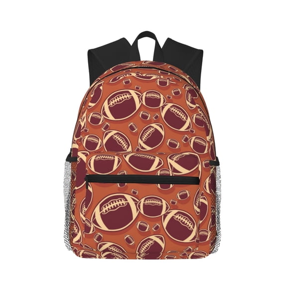 Picia American Football1 Large Capacity Backpack Classic Style Backpack Casual Backpack Water-Resistant School Work Travel Outdoor Backpack