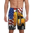 thumbnail image 1 of Picia American Truck Pattern Pajama Shorts for Men, Men's Pajama Bottoms, Sleepwear,Short Pajama Pants-4X-Large, 1 of 6