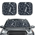thumbnail image 1 of Picia Anchor and Lighthouse 2 Piece Car Windshield Sun Shade Foldable | Foldable Sun Shield for Front Window Blocks UV Rays and Keeps Your Vehicle Cool-Small, 1 of 1