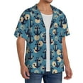 thumbnail image 1 of Picia Anchors Men's Linen Shirts Short Sleeve Cuban Beach Shirts Casual Shirts Button Down Shirt for Men Beach Summer Wedding Shirt-Medium, 1 of 7