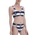thumbnail image 1 of Picia Anchors Women's High Waisted Bikini Scoop Neck Swimsuit Two Pieces Bathing Suit-, 1 of 8