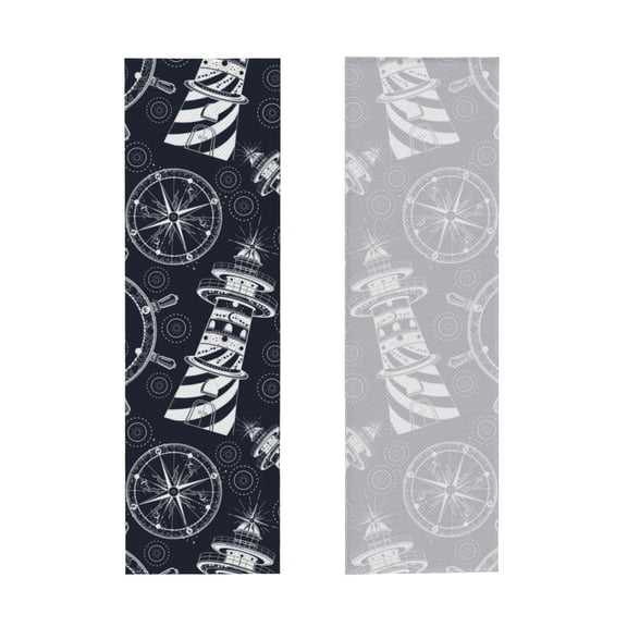 Picia Anchors and Lighthouse Pattern Cooling Towels (40"x12") Cool Towel, Cold Towel, Microfiber Soft Breathable Chilly Ice Towel