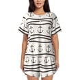 thumbnail image 1 of Picia Anchors and Ropes Pajamas Sets for Women Soft Short-Sleeved Pjs with Lounge Shorts Two Piece Sleepwear-, 1 of 9