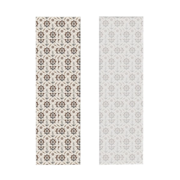 Picia Anchors with Rope Pattern Cooling Towels (40"x12") Cool Towel, Cold Towel, Microfiber Soft Breathable Chilly Ice Towel