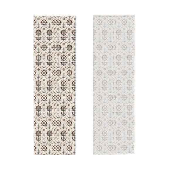 Picia Anchors with Rope Pattern Cooling Towels (40"x12") Cool Towel, Cold Towel, Microfiber Soft Breathable Chilly Ice Towel