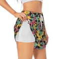 thumbnail image 1 of Picia Angry Shark Pattern Pattern Women's 2 in 1 Athletic Running Shorts High Waisted Workout Casual Gym Sweat Shorts with Comfy Liner Zipper Pockets-Medium, 1 of 9